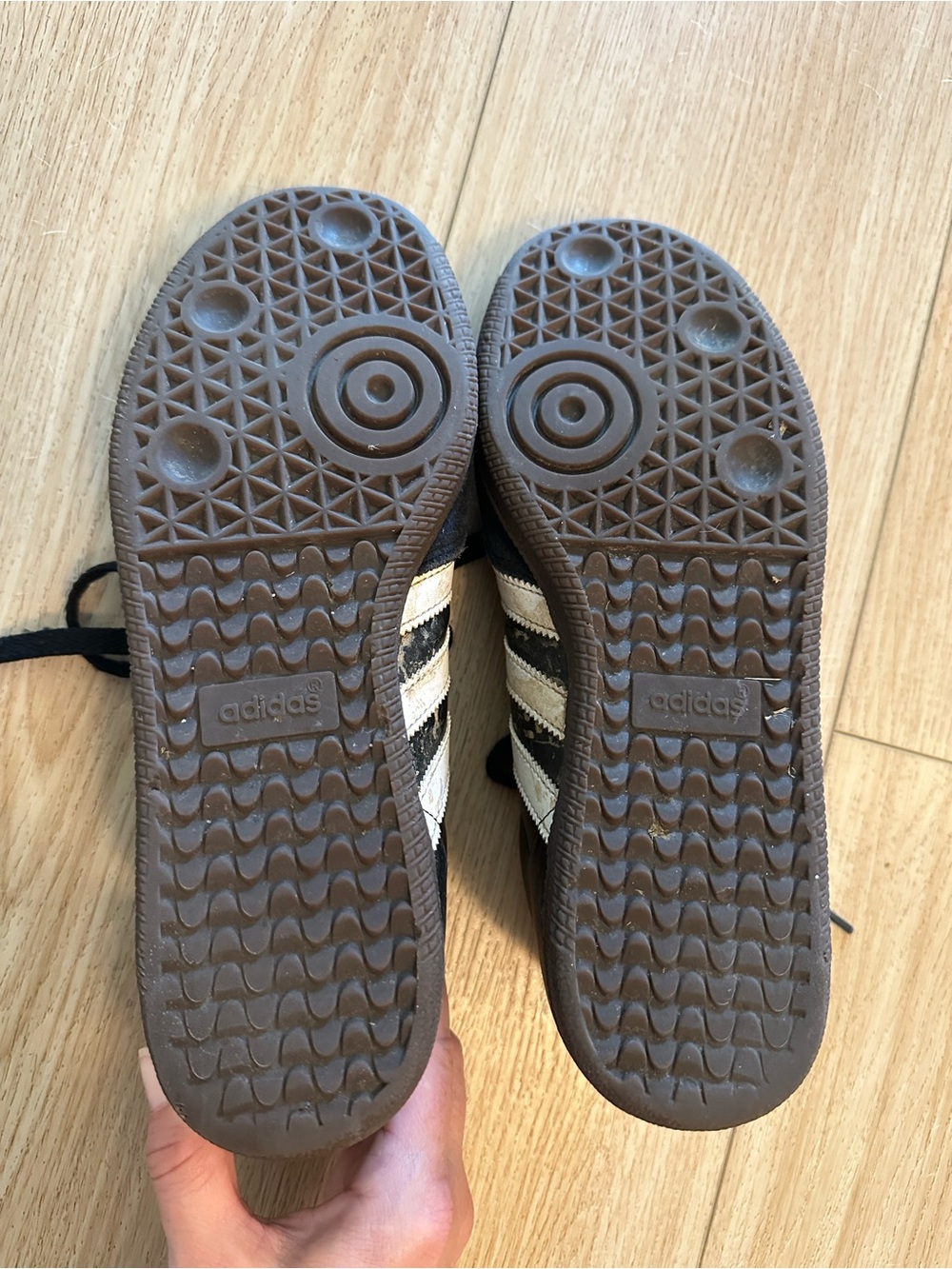 adidas Black and White Classic Samba Sneakers - Picture 4 of 5